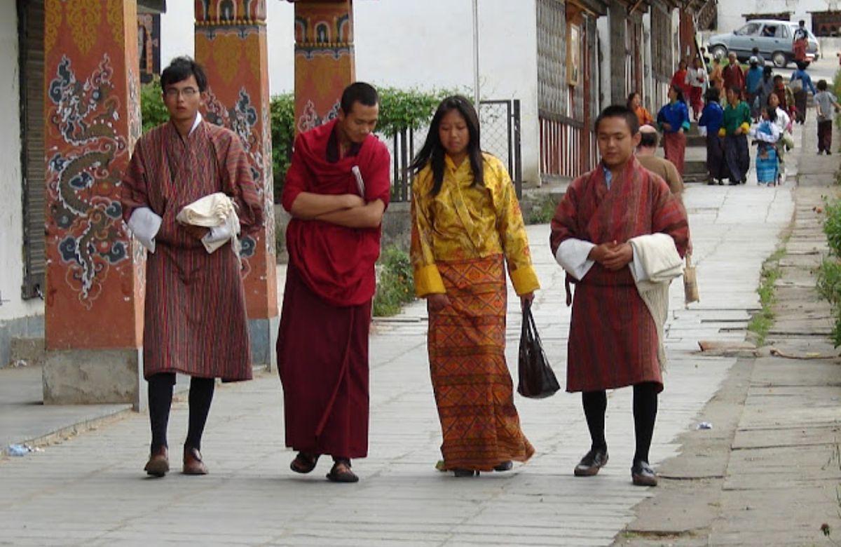 Bhutanese national dress, the gho and the kira